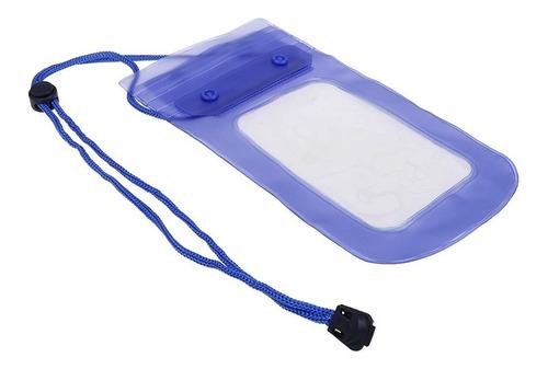 Bolsa Forro Protector Celulares Sumergible En Agua Piscina Azul